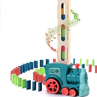 Kids Toys Domino Train Games 200PCS Automatic Dominoes Building Set Stacking Rally Mexican Stem Montessori Family Game Boys Girls 3 4 5 6 7 8 9 10 Toddler Personalized Gift 8-12 6-8 8-10 4-8 Year Old